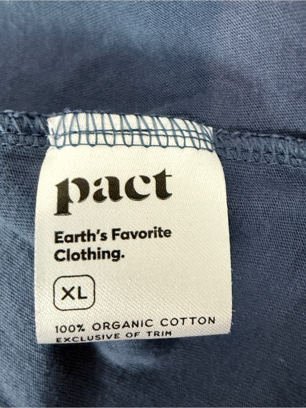 Pact Organic Cotton Slate Blue Boat Neck T-shirt Midi Dress XL - Picture 5 of 10
